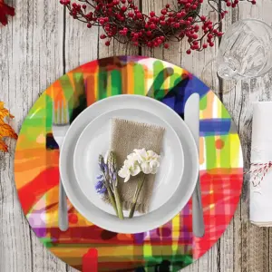 Colorful Combo Linen Placemat (Round)