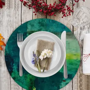 A Garden In Italy Linen Placemat (Round)