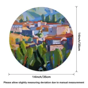 Boissezon A Village In The South Of France Linen Placemat (Round)