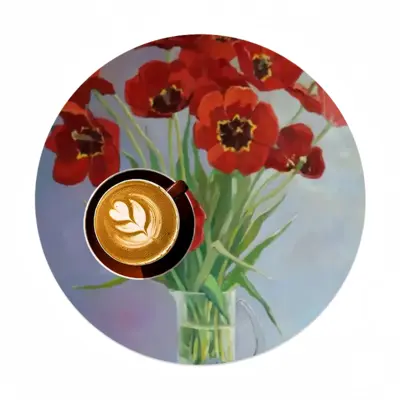 Tulips Linen Placemat (Round)