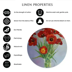 Tulips Linen Placemat (Round)