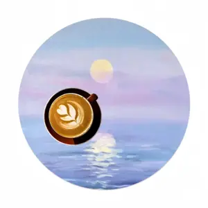 The Sea Moonlight Linen Placemat (Round)