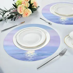 The Sea Moonlight Linen Placemat (Round)