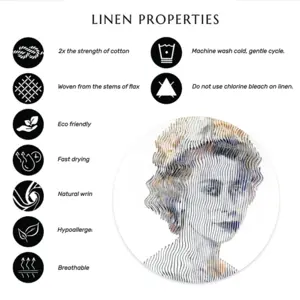 Queen Elizabeth 2 Linen Placemat (Round)