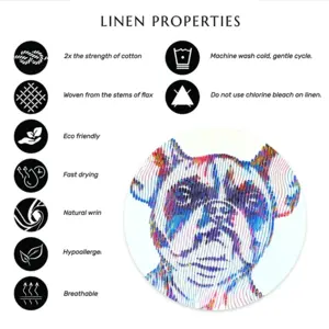 My Adorable French Bulldog Linen Placemat (Round)