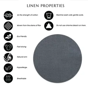 Anthracite Linen Placemat (Round)