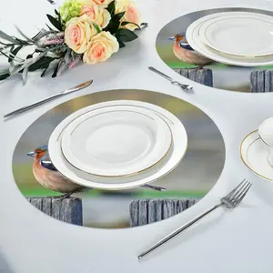 Bird Linen Placemat (Round)