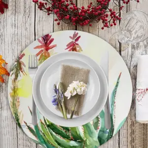 Aloe Linen Placemat (Round)