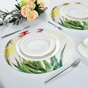 Aloe Linen Placemat (Round)