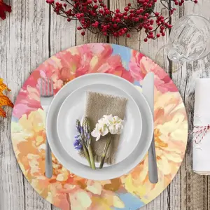 Beautiful Summer Linen Placemat (Round)