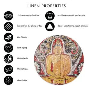 Murals Of Buddha Linen Placemat (Round)