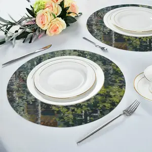 The Overgrown Old House Linen Placemat (Round)