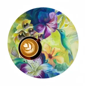 Tropical Splash Linen Placemat (Round)