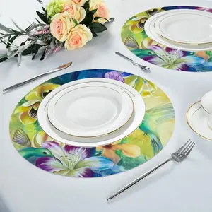 Tropical Splash Linen Placemat (Round)