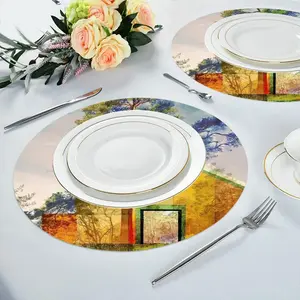 Late Autumn 1824 Linen Placemat (Round)