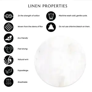 White Lines Linen Placemat (Round)