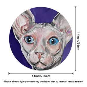 Bald Cat Linen Placemat (Round)