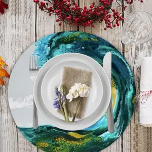 Barrel Wave Linen Placemat (Round)