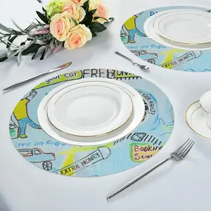 Mot Linen Placemat (Round)