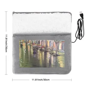 Paris On A Rainy Night Electric Foot Warmer