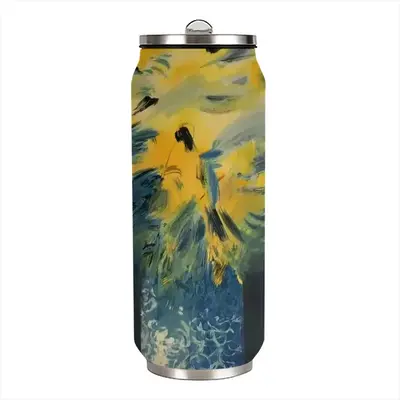 Blue And Yellow Bouquet Of Flowers Coke Can Mug