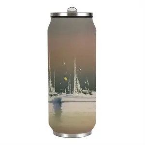 Sailboats Anchored At Sunset Coke Can Mug