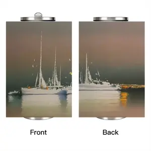 Sailboats Anchored At Sunset Coke Can Mug