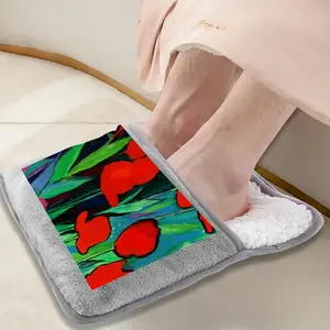 Red Tulips Electric Foot Warmer