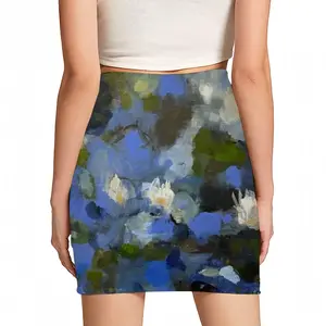 Women Water Lilies Hip Skirt