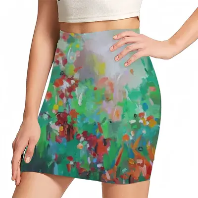 Women Summer Flowers Hip Skirt