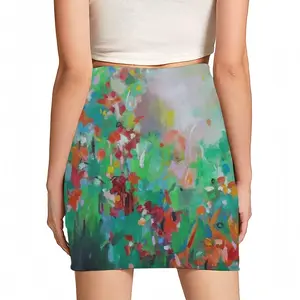 Women Summer Flowers Hip Skirt