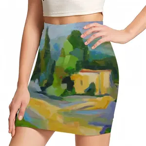 Women Old Farmhouse In Provence Hip Skirt