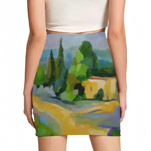 Women Old Farmhouse In Provence Hip Skirt