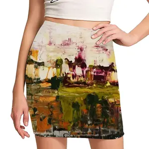 Women Blooming Cherry Trees Hip Skirt