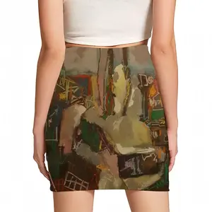 Women Portrait Of A Landscape Hip Skirt