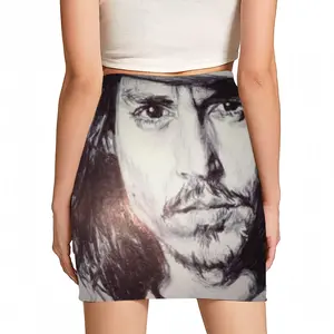 Women Johnny Depp Portrait Hip Skirt