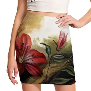 Women Crimson Fragrance Hip Skirt