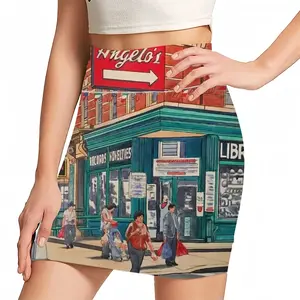 Women Angelos Italian Restaurant Little Italy New York City Hip Skirt