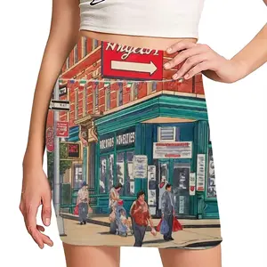 Women Angelos Italian Restaurant Little Italy New York City Hip Skirt