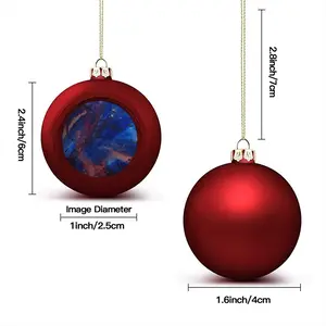 Silver-Blue Christmas Ball (Small)