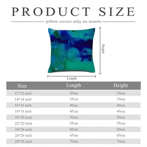 Liquid Blue Linen Throw Pillow (Multi-Size)