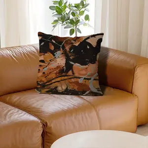 Bronze Vision Linen Throw Pillow (Multi-Size)