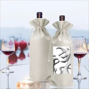 Amorphous Shapes Wine Bags (Linen)