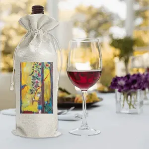 Angel Of Forest Wine Bags (Linen)