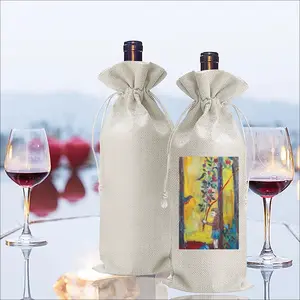 Angel Of Forest Wine Bags (Linen)