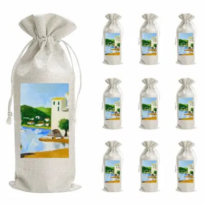 Cadaques (Spain) Wine Bags (Linen)