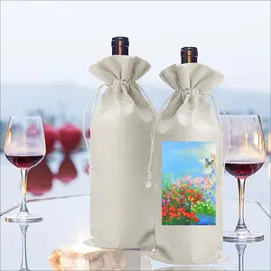 Butterflies Are Free Ii Wine Bags (Linen)