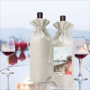 Afternoon In Paris Wine Bags (Linen)