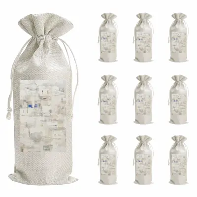 White Medina Wine Bags (Linen)