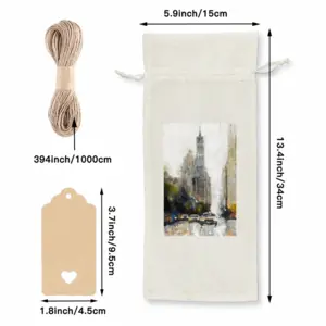 Another Rainy Day Over Manhattan Wine Bags (Linen)